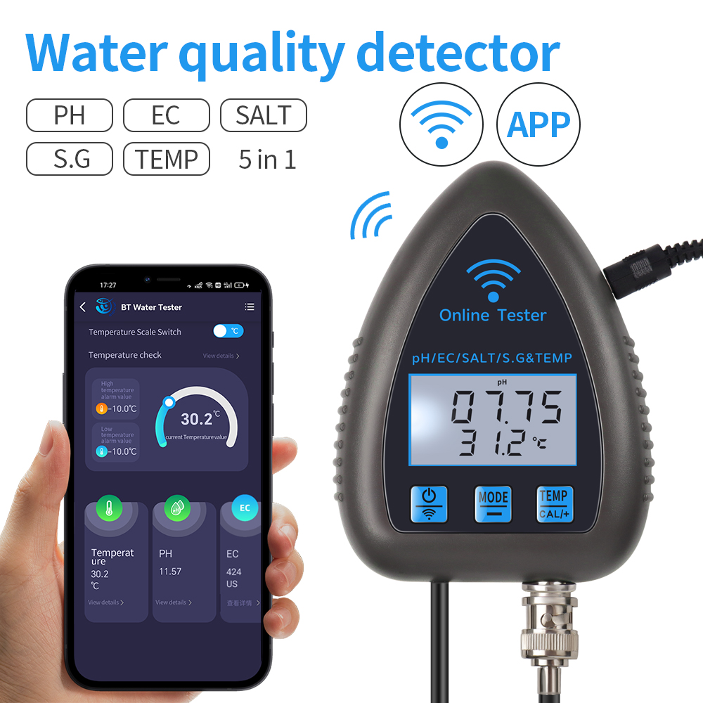Tuya WiFi 5 in 1 Water Quality - Ph Meter Digital Water Tester review and price