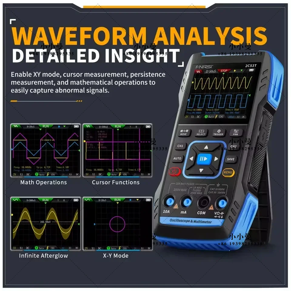 FNIRSI 2C23T10MHz, 2C53T 50MHz - Fnirsi Digital Oscilloscope Handheld review and price
